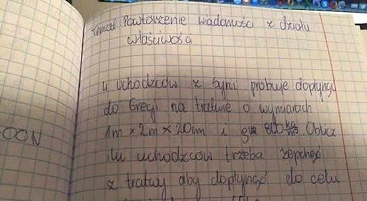 "¿Cuántos sirios debes lanzar al agua para que flote la barca?", la polémica tarea de un profesor