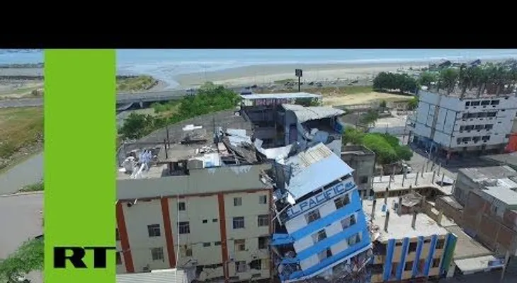 Imágenes sobrecogedoras destrucciones ciudad de Manta por terremoto (VIDEO)