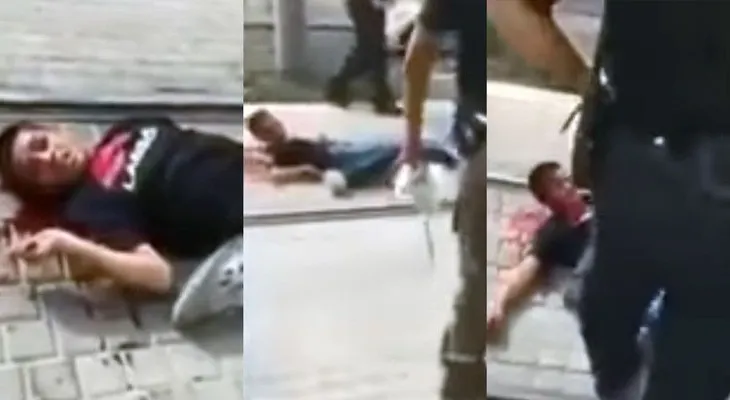 FUERTES IMÁGENES: Colonos israelíes insultan a un menor palestino herido de muerte en la cabeza