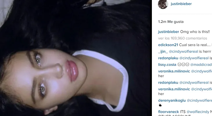 Justin Bieber busca vía Instagram a una misteriosa morocha