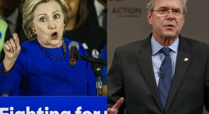 Clinton y Bush lideran entre votantes hispanos, según sondeo