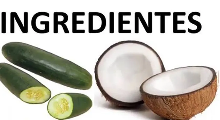 Quita pecas, arrugas y mancha con un coco y pepinos 