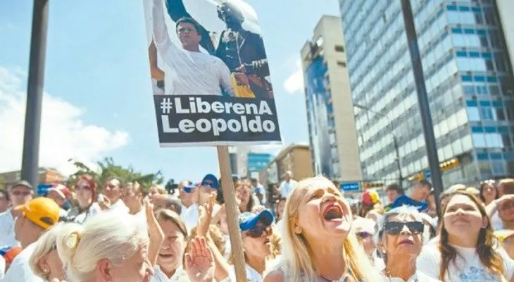 Cientos exigen en Caracas la liberación de Leopoldo López