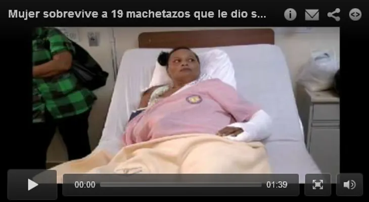 Video: mujer en la Vega cuenta como sobrevivio a 19 machetazos a manos de su Expareja