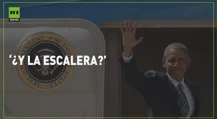 Revelan por qué no pusieron la escalera al avión de Obama en China (VIDEO)