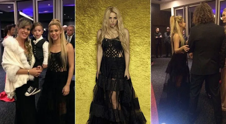 El look de Shakira en la boda de Lionel Messi y Antonela Roccuzzo, con vestido repetido