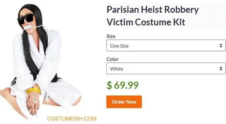 Robo a Kim Kardashian inspira disfraz de Halloween... y la gente enfurece