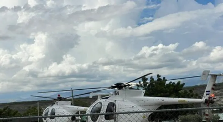 Siete helicópteros militares hacen escala en Jimaní antes de volar hacia Haití