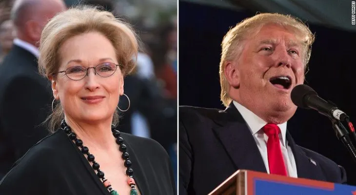 Así se ve Meryl Streep disfrazada e imitando a Donald Trump
