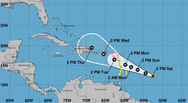 Se forma en el Atlántico la tormenta tropical María; podría ser huracán la próxima semana
