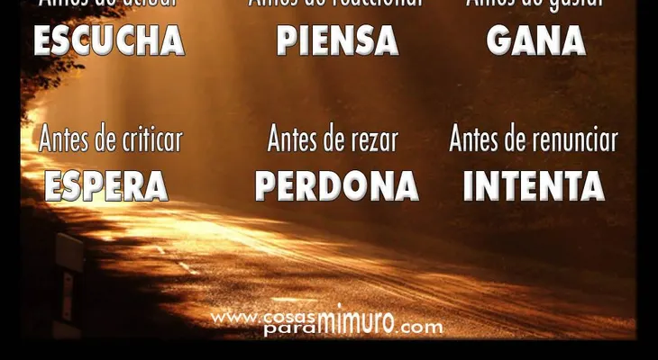 Un buen consejo para empezar el día