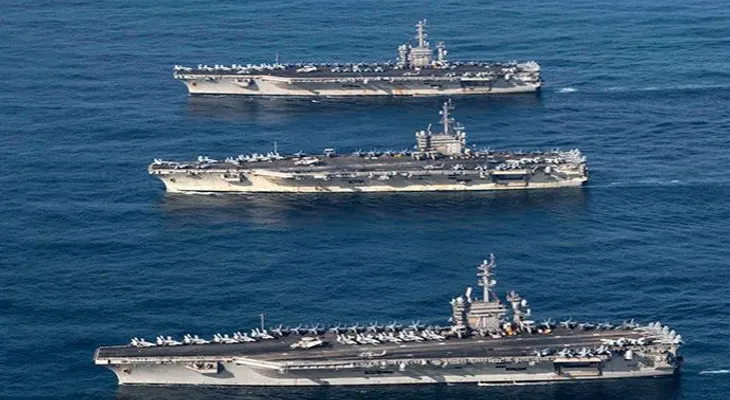 Pionyang: Los tres portaviones de EE.UU. cerca de Corea del Norte son una amenaza de guerra nuclear