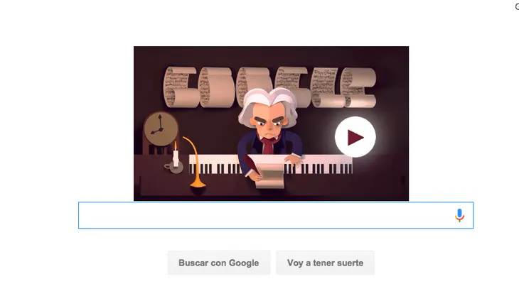 Google te reta a ?recomponer? la obra de Beethoven en su doodle