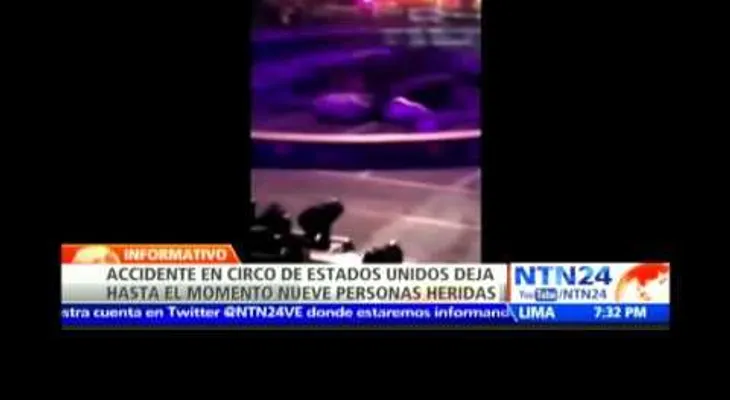 Video: En estado de gravedad nueve acróbatas que cayeron durante espectáculo