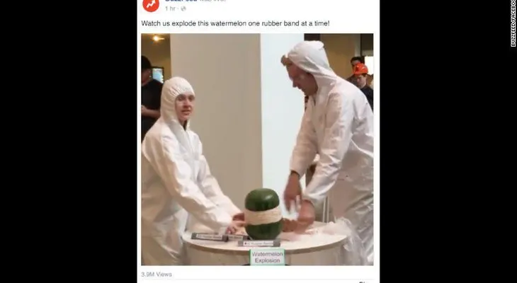 Internet enloquece con la explosión en vivo de una sandía