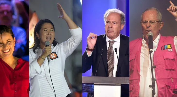Los candidatos que lideran la carrera hacia la presidencia en Perú