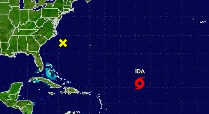 La tormenta tropical Ida cambia de dirección en el Atlántico