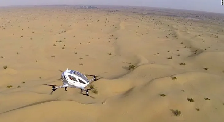 Servicio de taxis voladores sin conductor se estrenará en Dubai