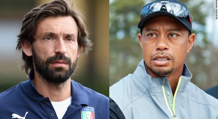 Andrea Pirlo y Tiger Woods en Triunfadores del Deporte