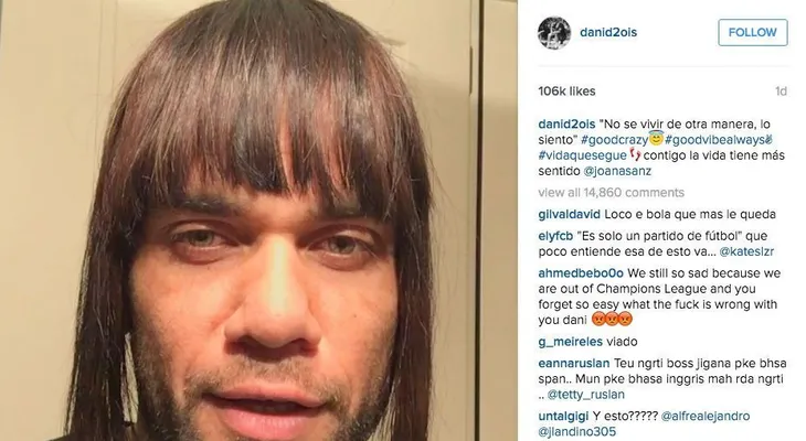 Dani Alves, en el ojo del huracán por sus videos tras la eliminación del Barça