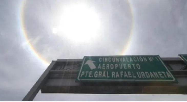 Un halo solar fue registrado en el cielo maracaibero.