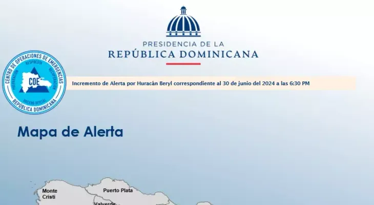 10 provincias en alerta ante huracán Beryt