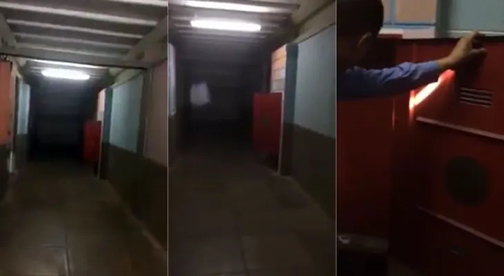 Guardias escolares filmaron a un "fantasma" que los aterroriza por las noches
