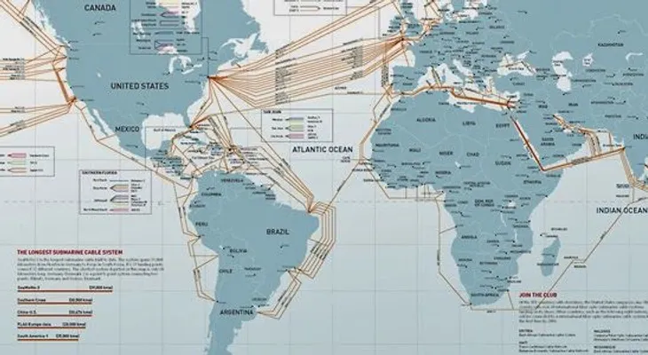 Revelan la oculta maraña de cables submarinos que unen los continentes