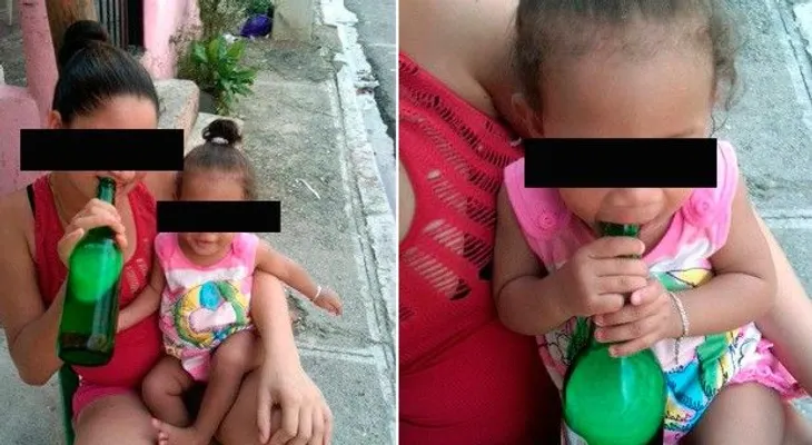 Detienen joven publicó fotos en Facebook dándole a beber cerveza a su hija