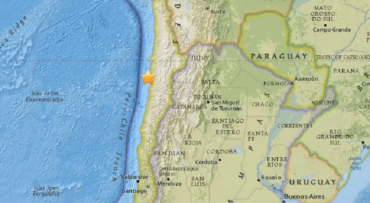 Un sismo de magnitud 6,2 se registra en el norte de Chile