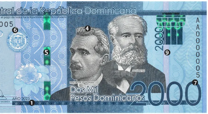 BCRD emite billetes de 2,000.00, año 2023