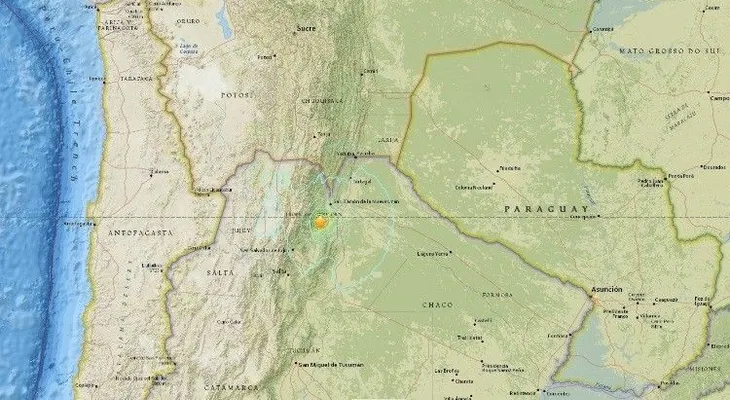 Registran un sismo de magnitud 5,9 en Argentina