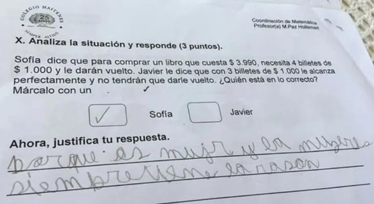 La insólita respuesta de un niño a un sencillo problema de matemáticas