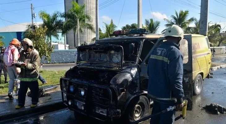 Condiciones de la ambulancia incendiaba