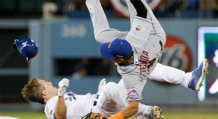 Dodgers vencen a Mets y Rubén Tejada sufre fractura