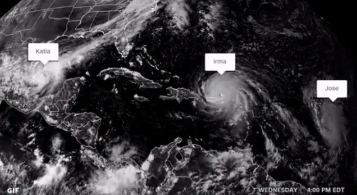 Tres huracanes en el Atlántico: Jose, Katia e Irma se fortalecen