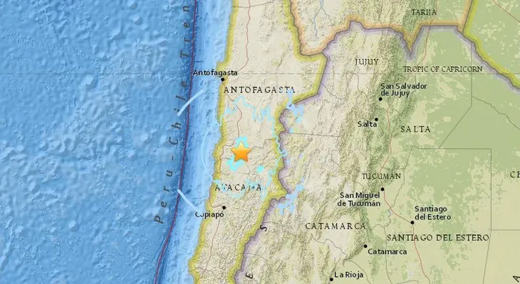 Sismo de magnitud 5,5 sacude el norte de Chile