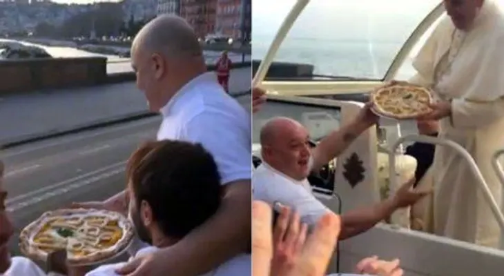 Video: el papa Francisco no pudo resistirse a la tentación de una pizza napolitana
