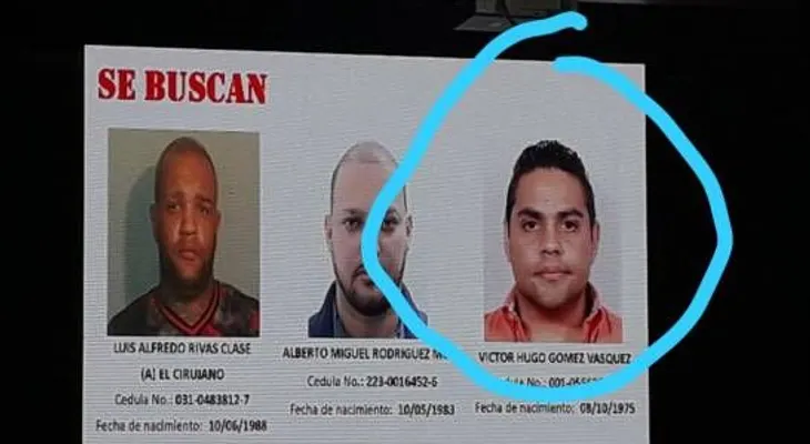 Víctor Hugo Gómez Vásquez (buscado por EEUU), es el alegado autor intelectual atentado contra David Ortiz