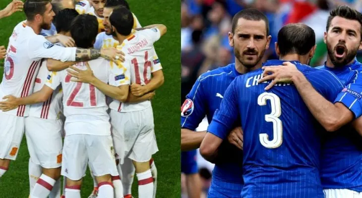 Un clásico: Italia vs. España en  la Eurocopa