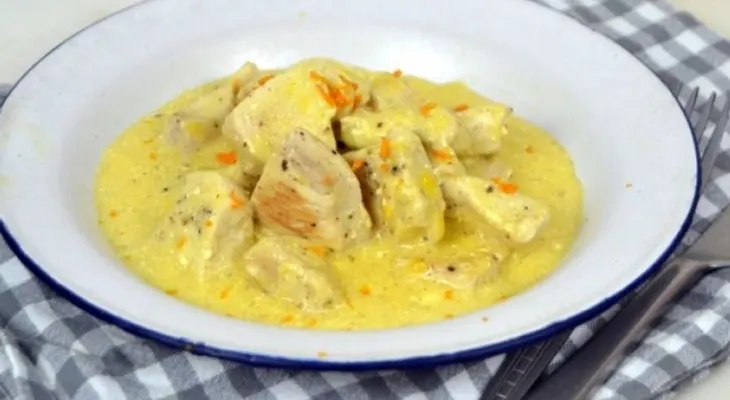 Deliciosa receta de pollo con mostaza, yogur y naranja. Buen provecho
