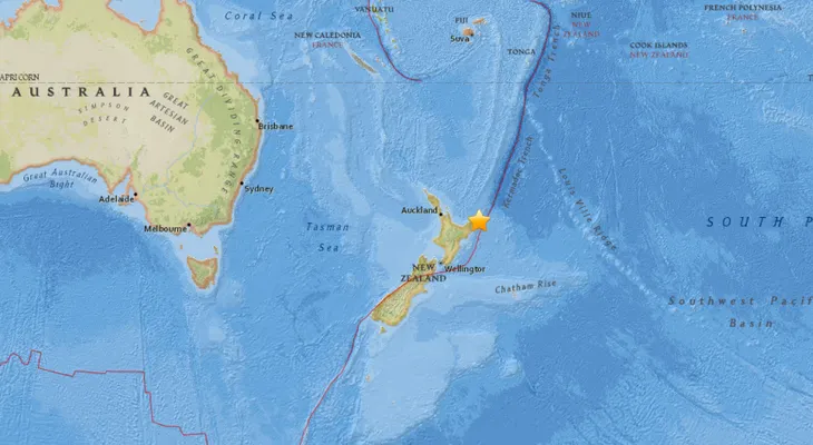 Sismo de 7,1 sacude la Isla Norte de Nueva Zelandia