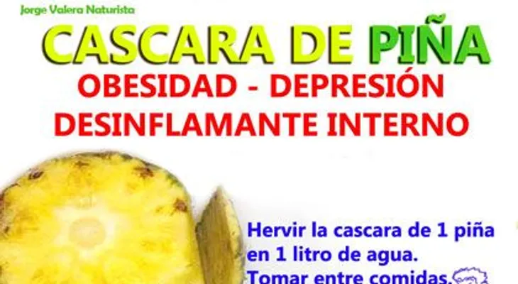 Bebidas medicinales con la cascara de piña