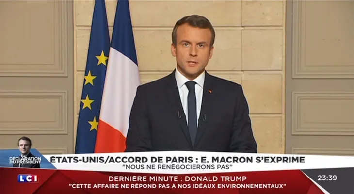 Macron trolea a Trump: "Hagamos nuestro planeta grande otra vez"