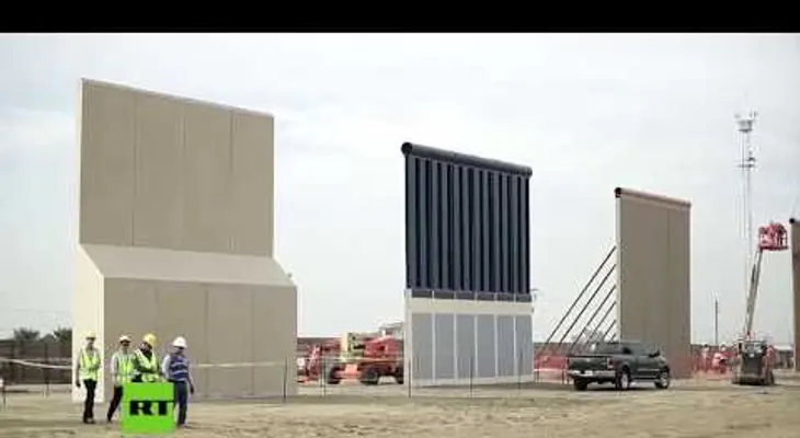 Exponen ocho prototipos del muro de Trump entre EE.UU y México