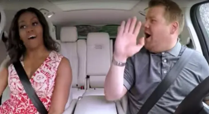 Michelle Obama canta y baila al ritmo de Beyonce en karaoke con James Corden