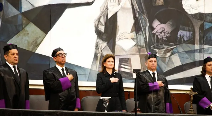 Raquel Peña participa en rendición de cuentas Poder Judicial, por celebración de su día nacional