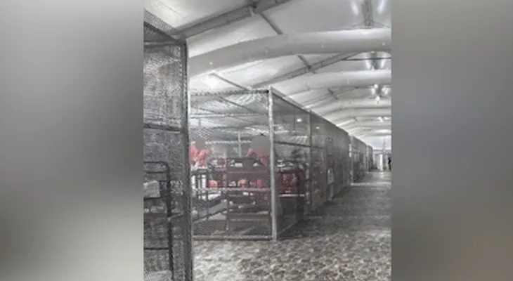 Detenidos en "Alligator Alcatraz" y sus familias denuncian confinamiento en jaulas metálicas
