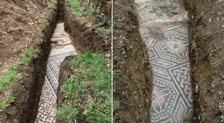Arqueólogos italianos descubren en Verona un mosaico de la antigua Roma en perfecto estado