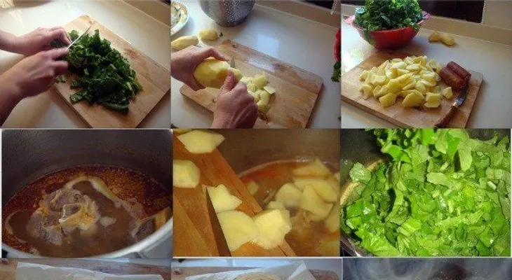 Receta de caldo gallego cocinado a fuego lento